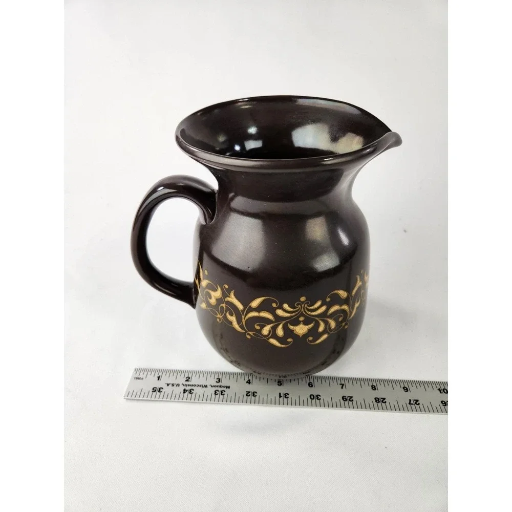 Franciscan Jamoca Water Milk Pitcher Pottery decor ‎ Flower Vase Planter Brown